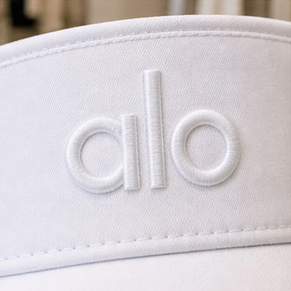 ALO Yoga White Tennis Open Top Visor Hat Sporty